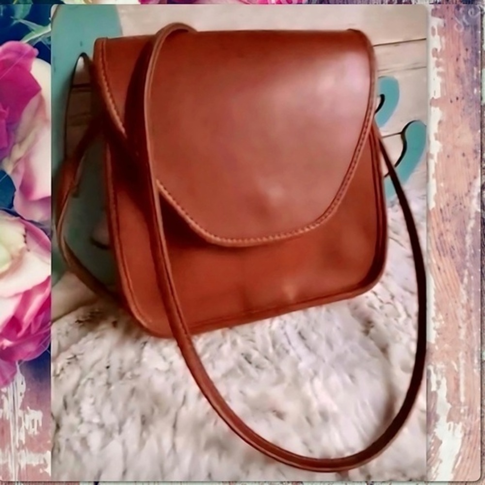 VINTAGE COACH LINDSAY BRITISH TAN CROSSBODY BAG 9888